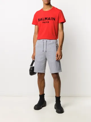 Balmain logo植绒T恤展示图