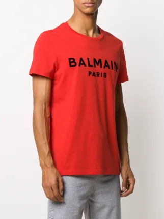 Balmain logo植绒T恤展示图