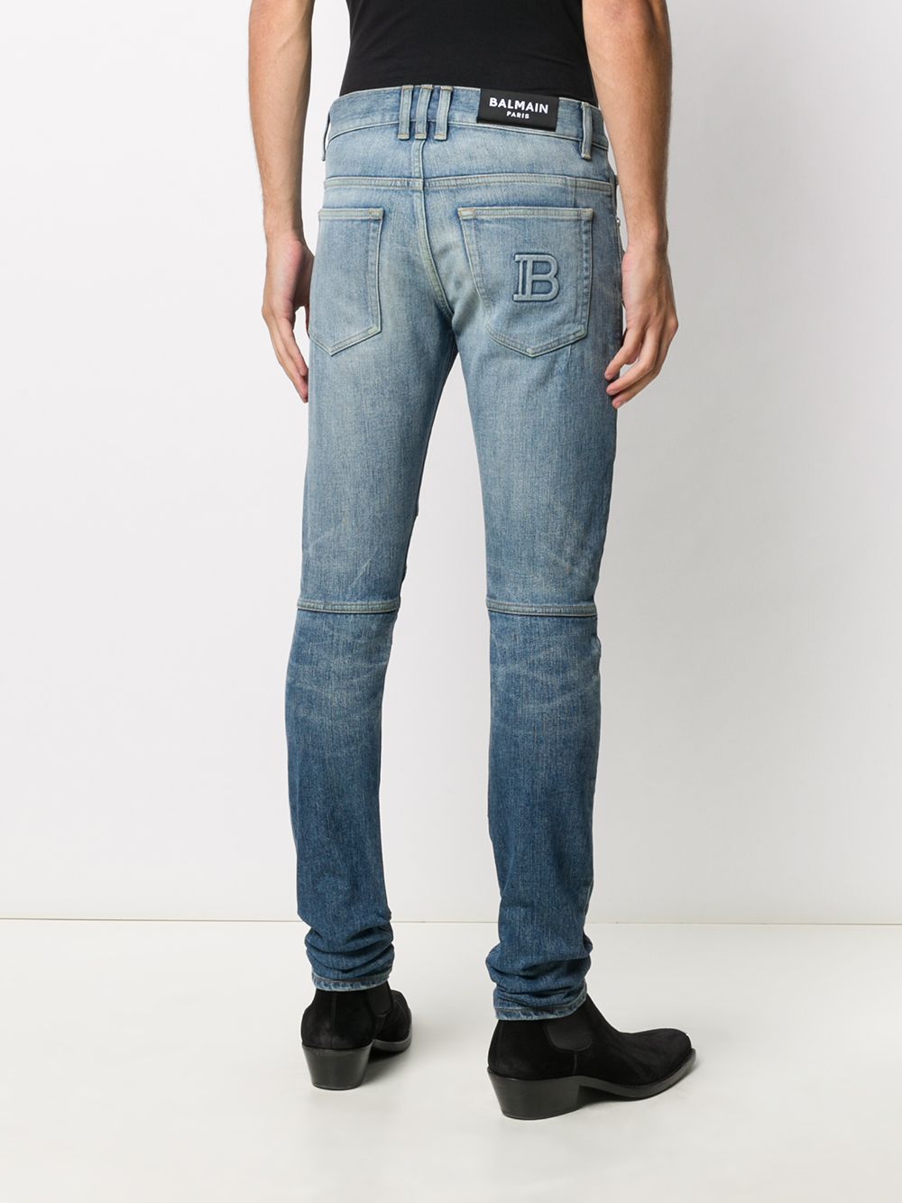 фото Balmain джинсы скинни с тисненым логотипом