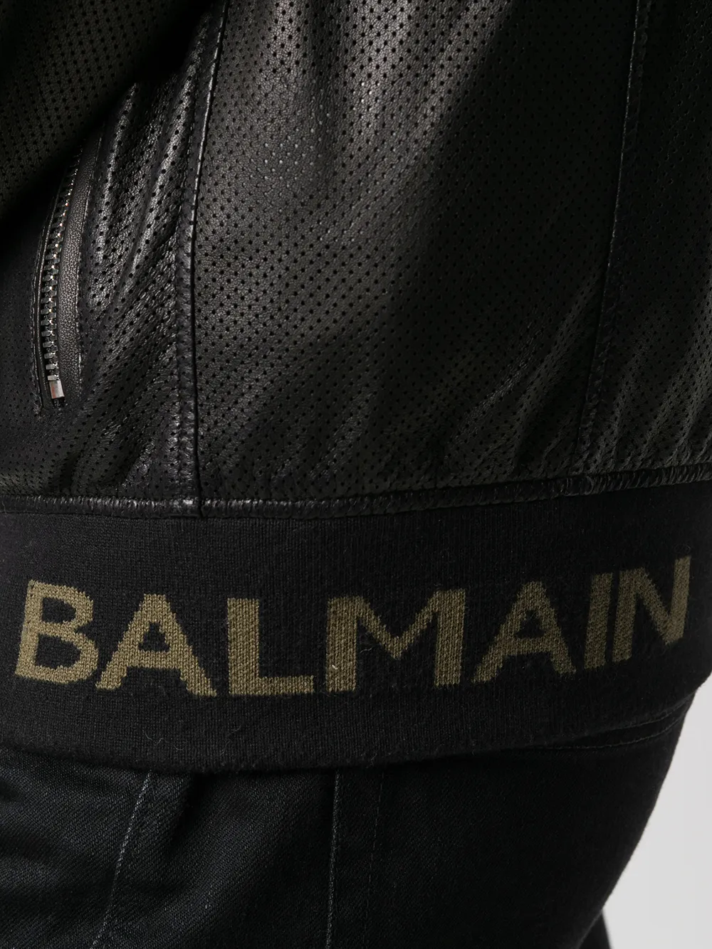 фото Balmain бомбер с перфорацией