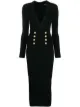Image 1 of Balmain V-neck knitted midi dress