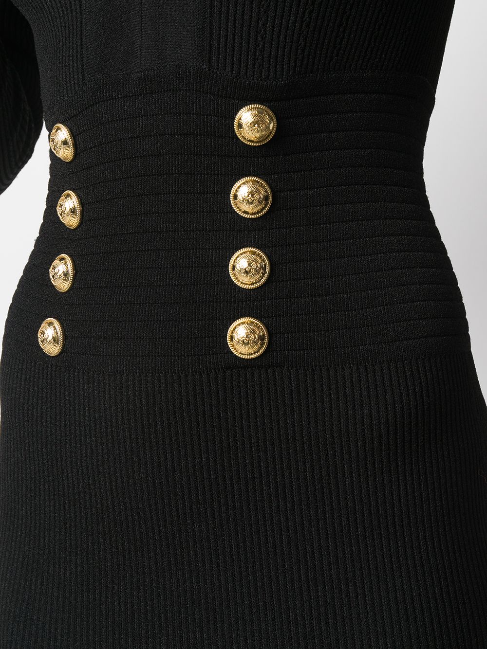 Balmain V-neck Knitted Midi Dress - Farfetch