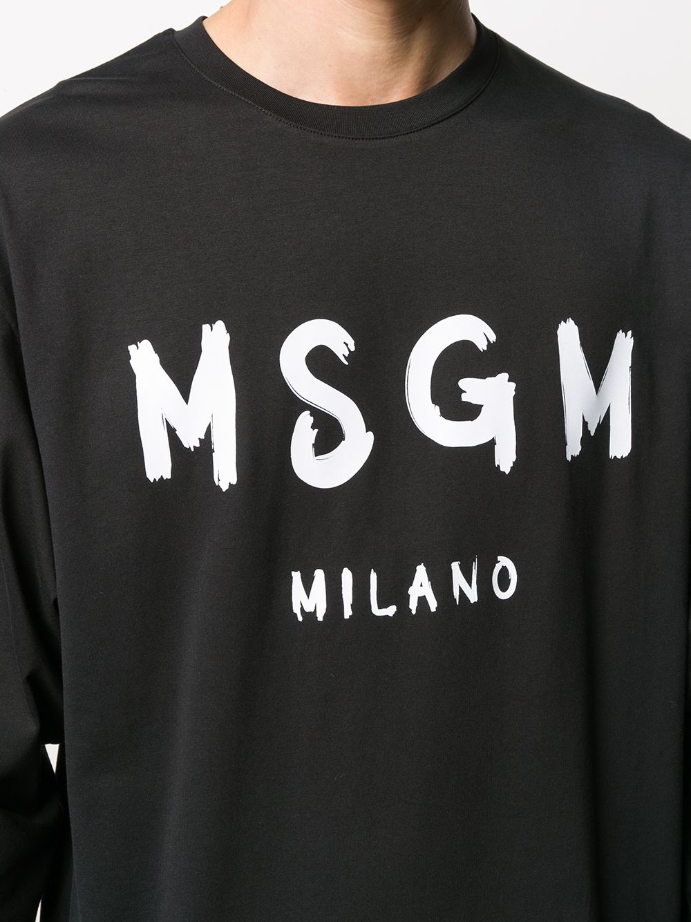 фото Msgm футболка с длинными рукавами и логотипом