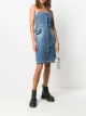 Image 2 of SJYP button-down strapless denim dress