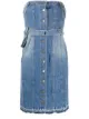 Image 1 of SJYP button-down strapless denim dress
