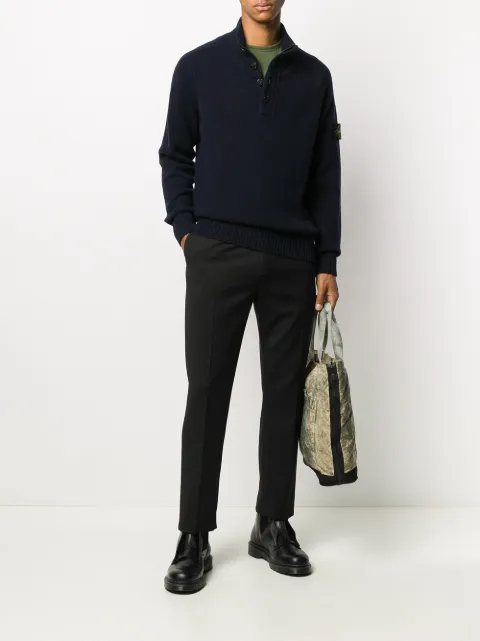 stone island mock neck jumper