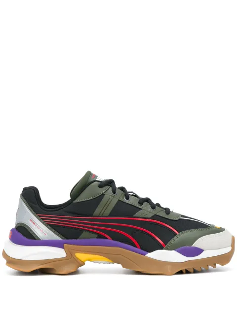 puma panelled colourblock lace up casual shoes