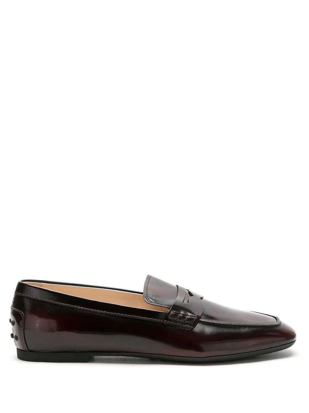 Tod's Tods Womens Bordeaux Loafer - Marrone