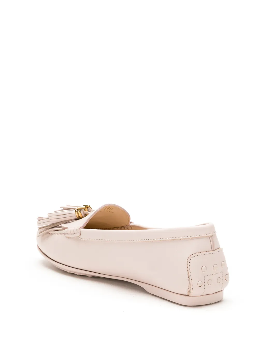 Tod's tassel-detail leather loafers Beige