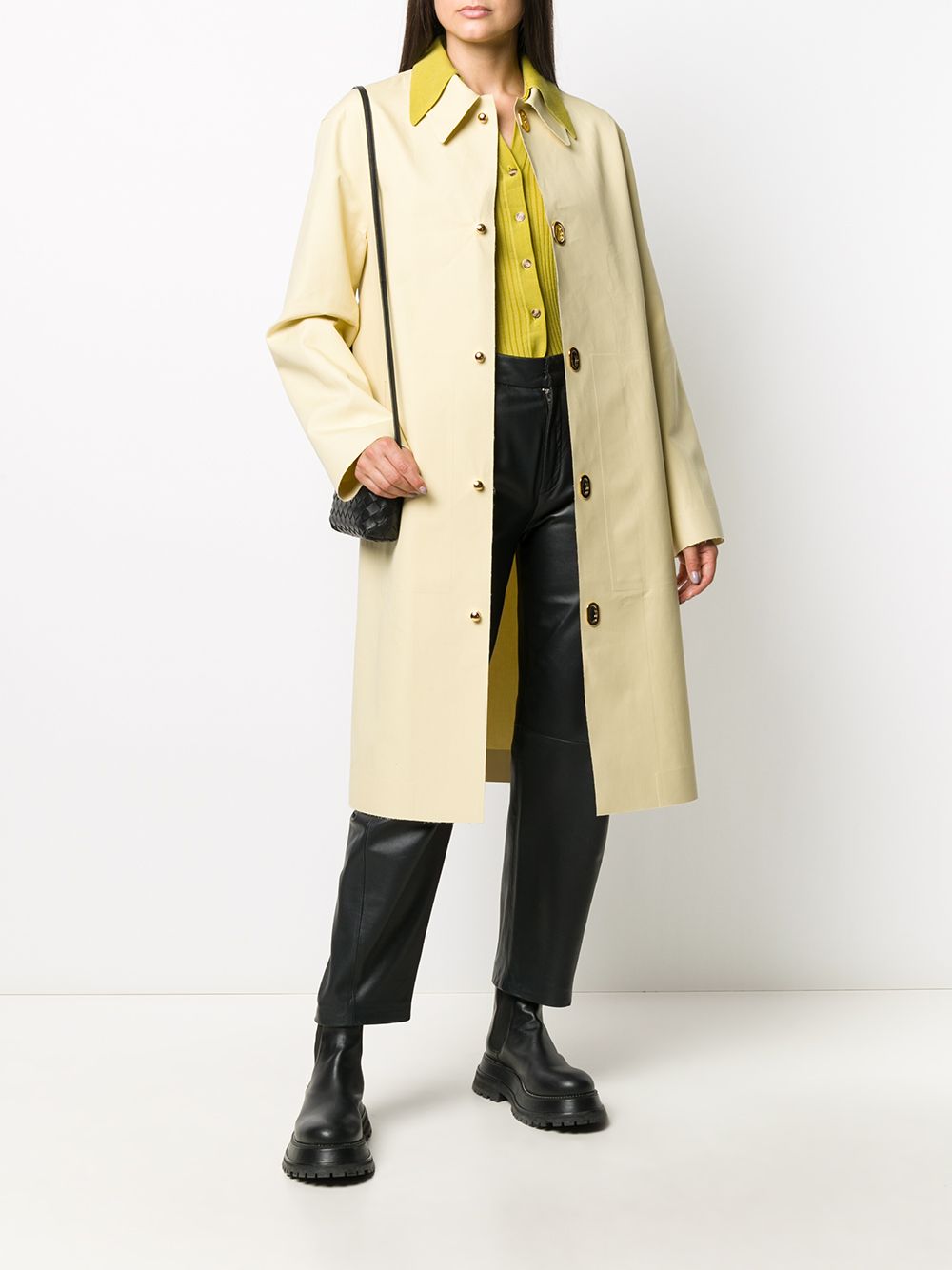 фото Bottega veneta однобортное пальто миди