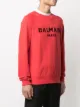 Balmain flocked logo sweatshirt