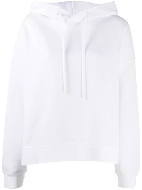 Maison Margiela slogan print cropped hoodie