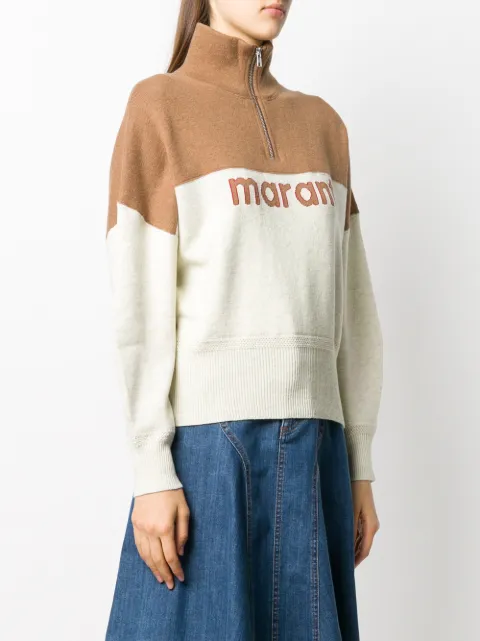 Isabel marant étoile linn intarsia knitted sweater clearance