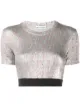 الصورة 1 من Paco Rabanne توب قصير بلمعان ميتاليك