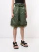 Toga feather trimmed knee-length shorts
