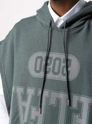 open sides logo print hoodie展示图