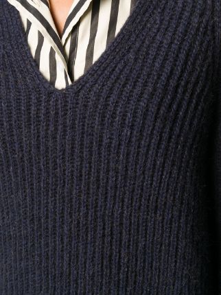 v-neck ribbed jumper展示图