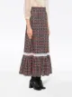 Miu Miu motif print maxi skirt