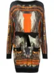 الصورة 1 من Balmain فستان بطبعة حصان وحزام