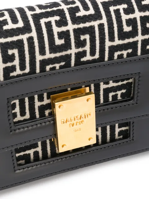 Balmain medium 1945 Heritage monogram jacquard bag VN1S608TJGH - 3