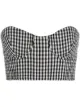 Immagine 1 di Balmain Top crop a quadretti