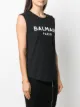 Balmain logo print tank top