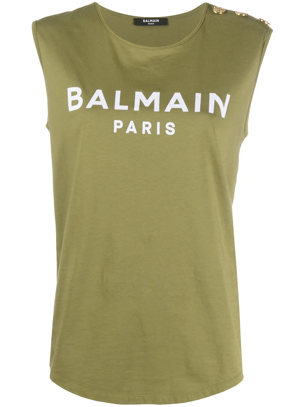 

Balmain camiseta con logo estampado - Verde