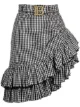 Image 1 of Balmain belted ruffled asymmetric skirt