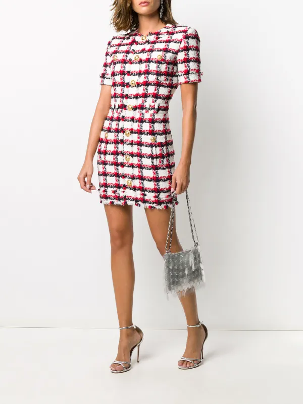 Balmain Fitted Tweed Dress - RingenShops