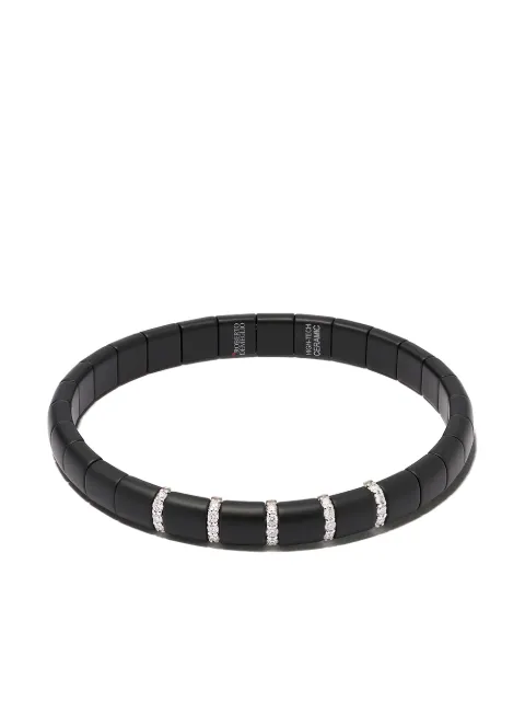 Roberto Demeglio 18kt white gold, diamond and black ceramic Domino bracelet