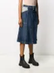 Closed knee-length denim skirt