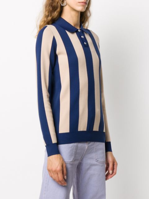 striped polo jumper