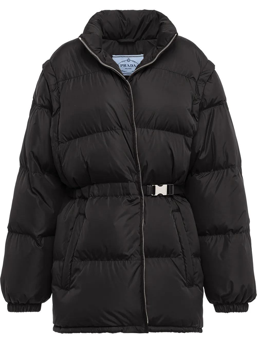 PRADA MILANO DOWN PADDED PUFFER JACKET - BLACK – SGN CLOTHING