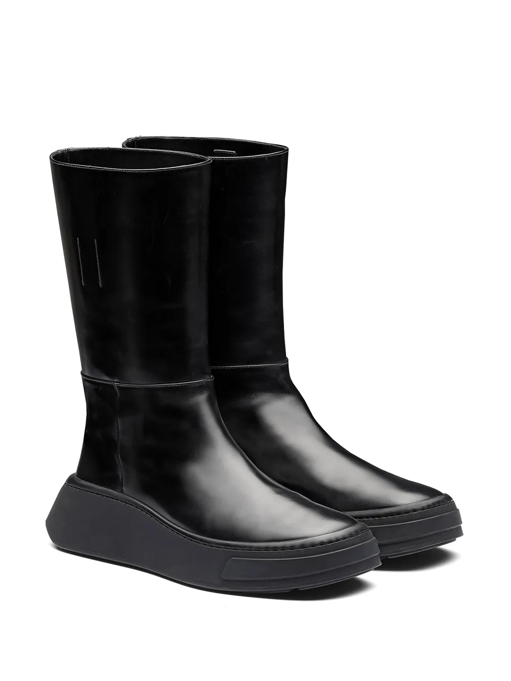 Prada Leren laarzen - Zwart