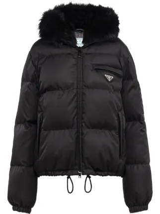 Prada fur hood coat hotsell
