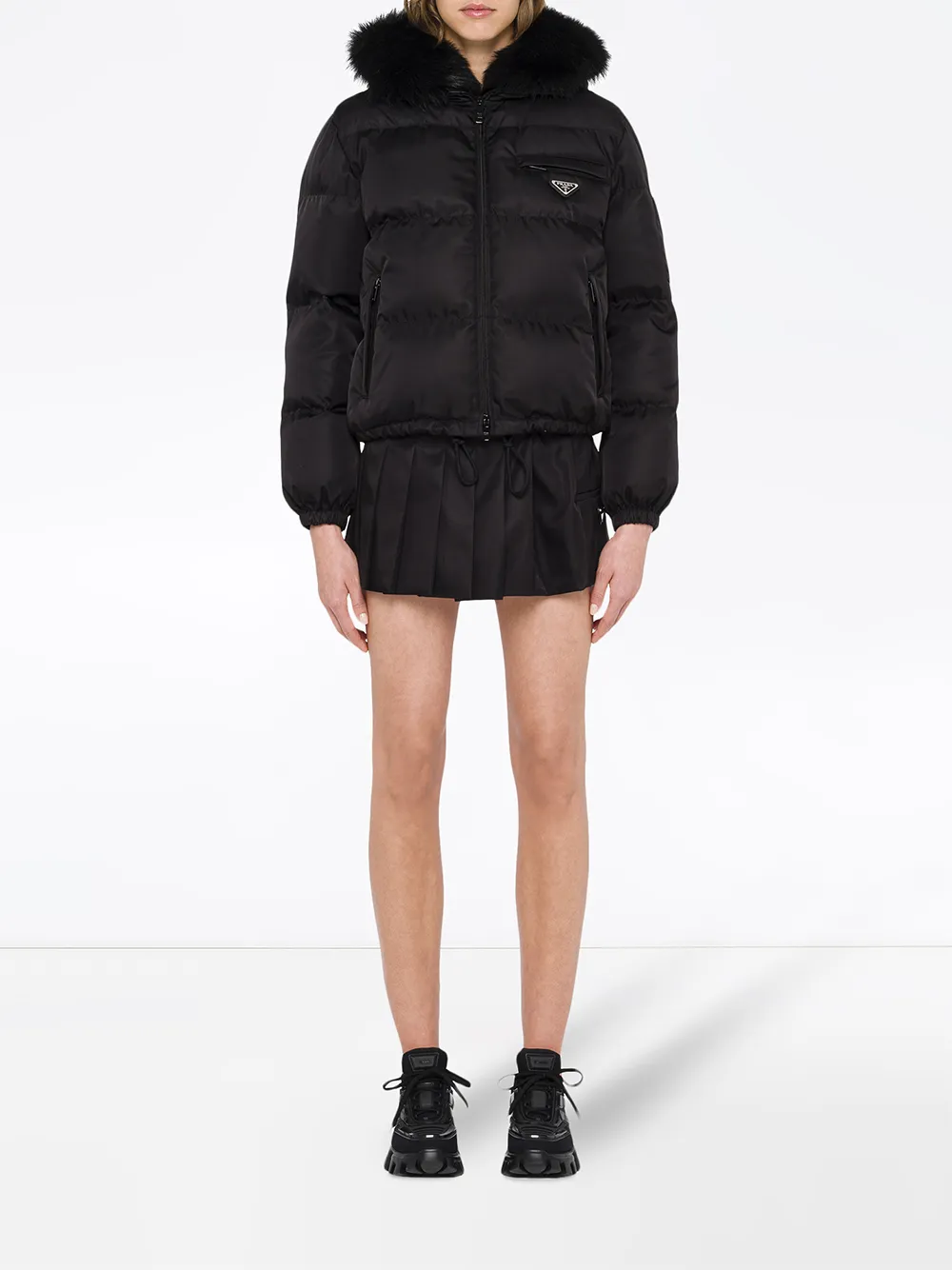 Image 2 of Prada Re-Nylon gabardine puffer jacket