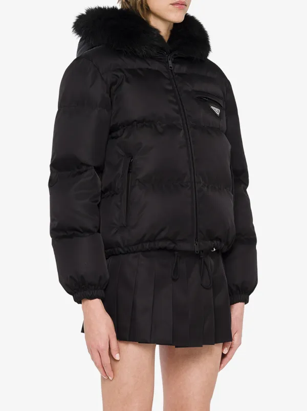 Prada Re Nylon Gabardine Puffer Jacket Black FARFETCH AU