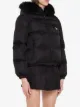 Prada padded parka jacket with enamel triangle logo