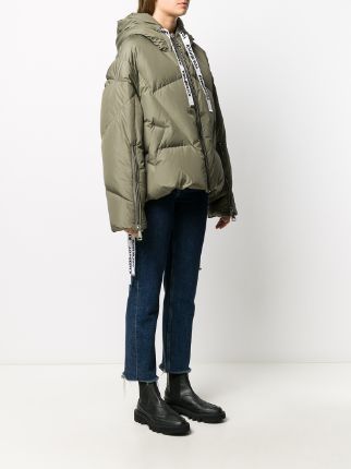 drawstring logo puffer jacket展示图