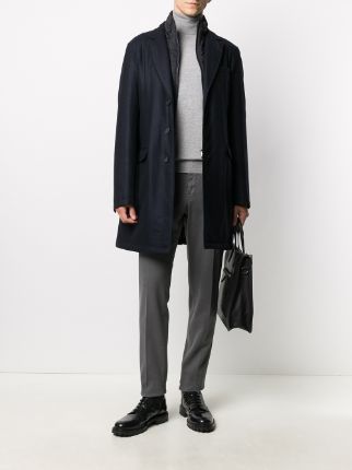 layered single-breasted coat展示图