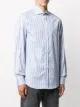 Brunello Cucinelli striped spread collar shirt