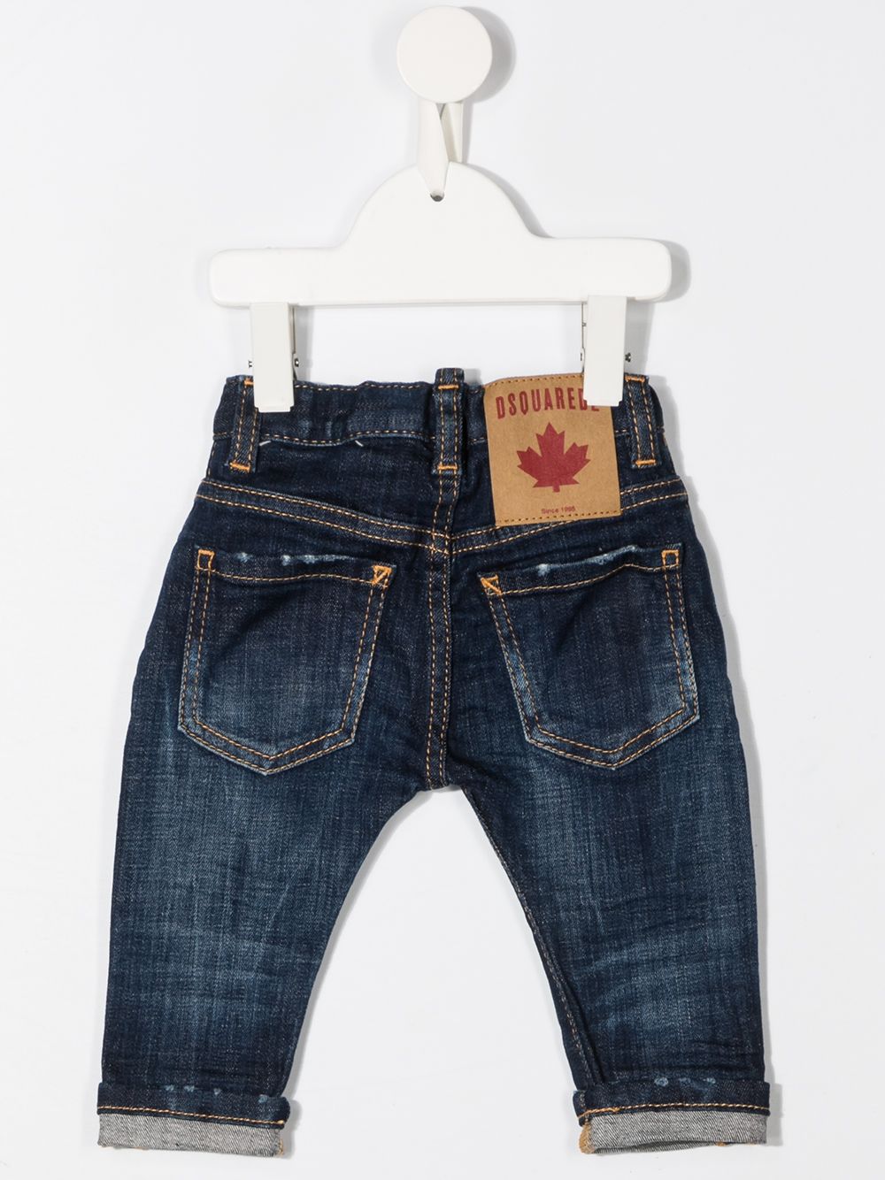 фото Dsquared2 kids джинсы с эффектом потертости