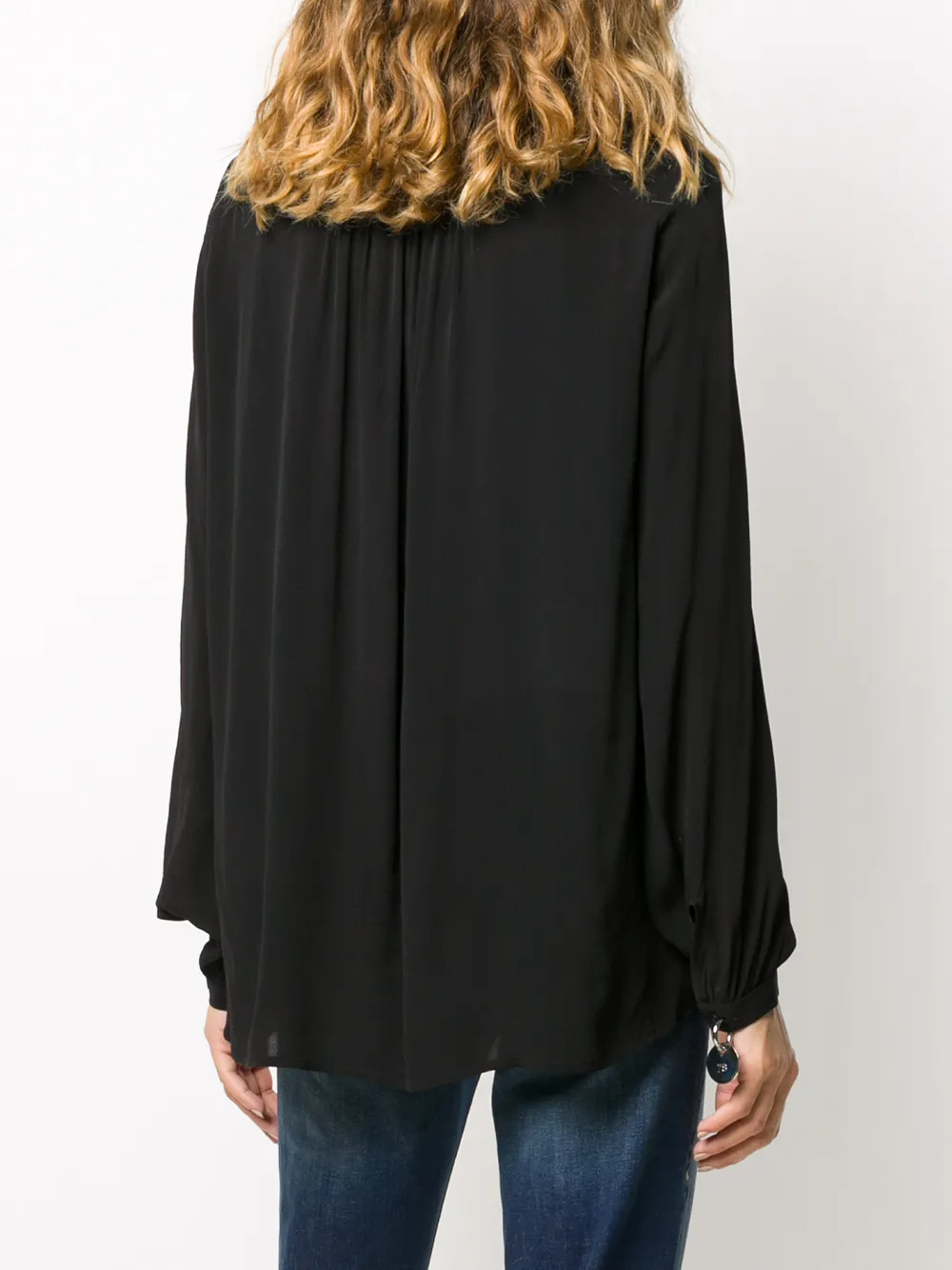 Diesel Blouse met gestrikte hals Zwart