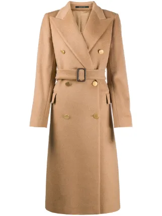 double breasted camel overcoat