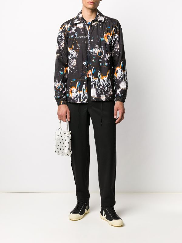 Comme Des Garçons Shirt Abstract Print Shirt Jacket - Farfetch