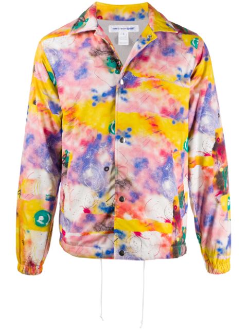 Comme Des Garcons Shirt tie-dye graphic print jacket Men