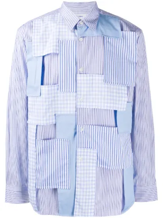 cdg patchwork shirt