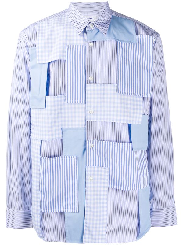 comme des garcons shirt patchwork