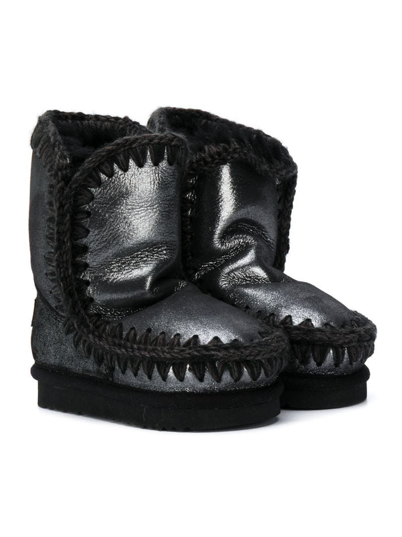 Mou Kids' Eskimo Ankle Boots In Black