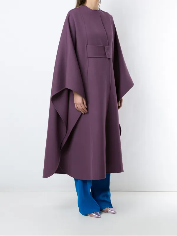 Valentino Garavani Draped mid-length Cape | Purple | FARFETCH